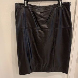 St. John Knits leather pencil skirt